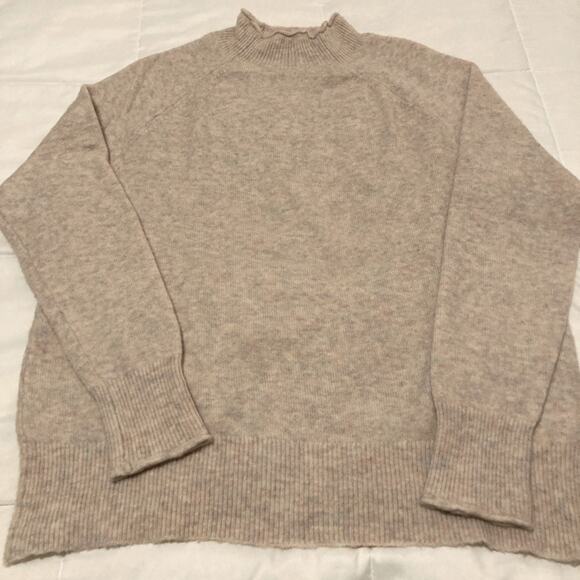 J. Crew Soft Loose Fit Cream w/Multi Color Heather Knit Sweater Size S - Picture 1 of 6